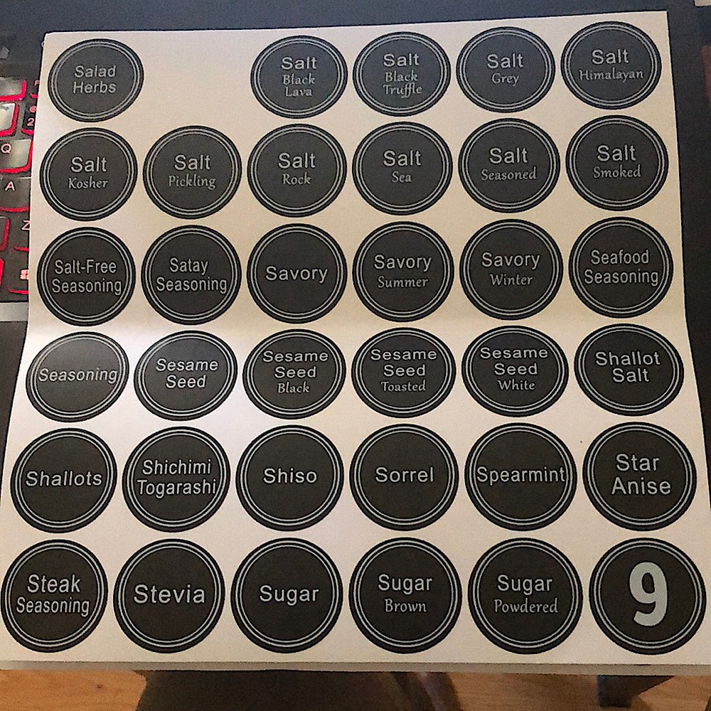 Seasoning Labels - Picture 9 of 10